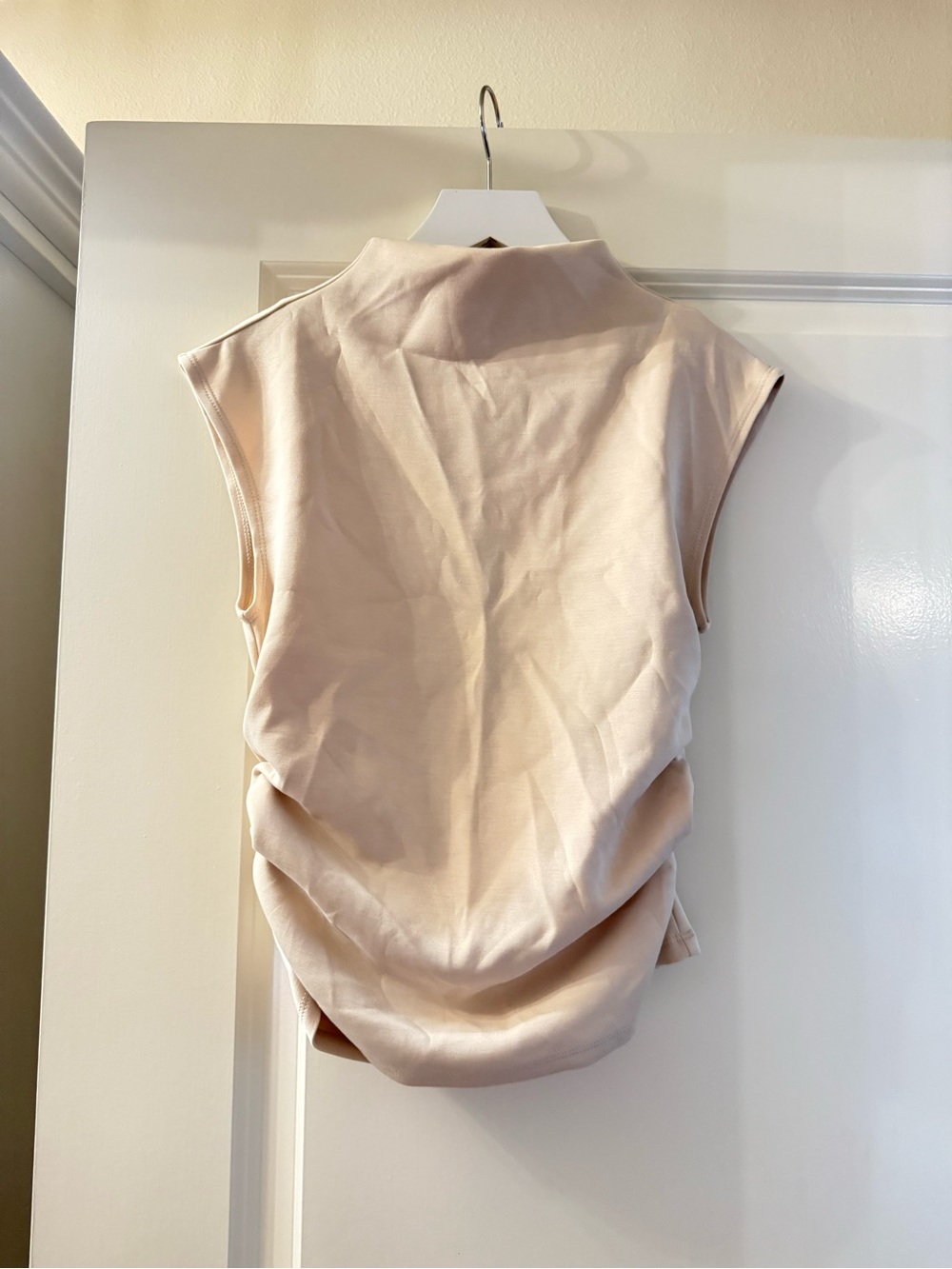 Fashion Nova Sleeveless Mock Neck Tank - Blush